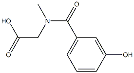 [(3-hydroxybenzoyl)(methyl)amino]acetic acid Struktur