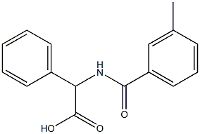 [(3-methylbenzoyl)amino](phenyl)acetic acid Struktur