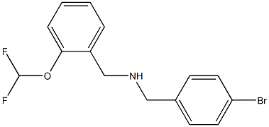 [(4-bromophenyl)methyl]({[2-(difluoromethoxy)phenyl]methyl})amine Struktur