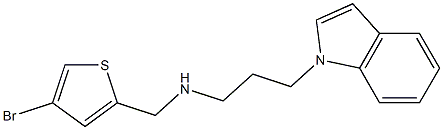 [(4-bromothiophen-2-yl)methyl][3-(1H-indol-1-yl)propyl]amine Struktur