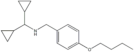 [(4-butoxyphenyl)methyl](dicyclopropylmethyl)amine Struktur