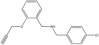 [(4-chlorophenyl)methyl]({[2-(prop-2-yn-1-yloxy)phenyl]methyl})amine Struktur