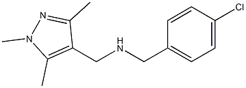 [(4-chlorophenyl)methyl][(1,3,5-trimethyl-1H-pyrazol-4-yl)methyl]amine Struktur