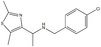 [(4-chlorophenyl)methyl][1-(2,5-dimethyl-1,3-thiazol-4-yl)ethyl]amine Struktur