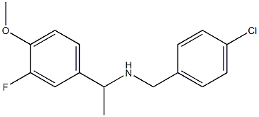 [(4-chlorophenyl)methyl][1-(3-fluoro-4-methoxyphenyl)ethyl]amine Struktur