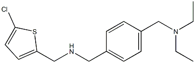 [(5-chlorothiophen-2-yl)methyl]({4-[(diethylamino)methyl]phenyl}methyl)amine Struktur