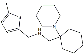 [(5-methylthiophen-2-yl)methyl]({[1-(piperidin-1-yl)cyclohexyl]methyl})amine Struktur