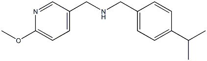 [(6-methoxypyridin-3-yl)methyl]({[4-(propan-2-yl)phenyl]methyl})amine Struktur