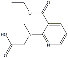 [[3-(ethoxycarbonyl)pyridin-2-yl](methyl)amino]acetic acid Struktur