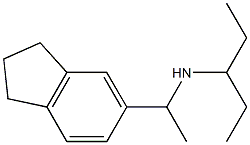 [1-(2,3-dihydro-1H-inden-5-yl)ethyl](pentan-3-yl)amine Struktur