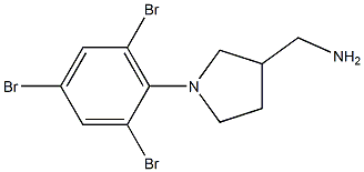 [1-(2,4,6-tribromophenyl)pyrrolidin-3-yl]methanamine Struktur