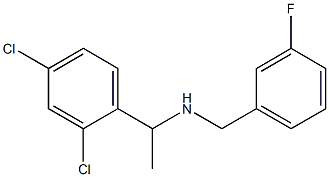 [1-(2,4-dichlorophenyl)ethyl][(3-fluorophenyl)methyl]amine Struktur