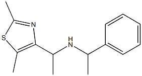 [1-(2,5-dimethyl-1,3-thiazol-4-yl)ethyl](1-phenylethyl)amine Struktur