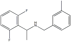 [1-(2,6-difluorophenyl)ethyl][(3-methylphenyl)methyl]amine Struktur