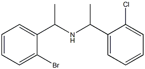 [1-(2-bromophenyl)ethyl][1-(2-chlorophenyl)ethyl]amine Struktur