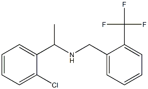 [1-(2-chlorophenyl)ethyl]({[2-(trifluoromethyl)phenyl]methyl})amine Struktur