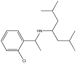 [1-(2-chlorophenyl)ethyl](2,6-dimethylheptan-4-yl)amine Struktur