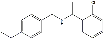 [1-(2-chlorophenyl)ethyl][(4-ethylphenyl)methyl]amine Struktur