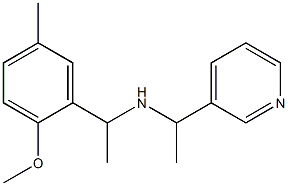 [1-(2-methoxy-5-methylphenyl)ethyl][1-(pyridin-3-yl)ethyl]amine Struktur