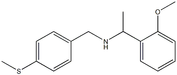 [1-(2-methoxyphenyl)ethyl]({[4-(methylsulfanyl)phenyl]methyl})amine Struktur