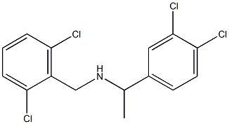 [1-(3,4-dichlorophenyl)ethyl][(2,6-dichlorophenyl)methyl]amine Struktur