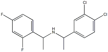 [1-(3,4-dichlorophenyl)ethyl][1-(2,4-difluorophenyl)ethyl]amine Struktur