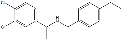 [1-(3,4-dichlorophenyl)ethyl][1-(4-ethylphenyl)ethyl]amine Struktur