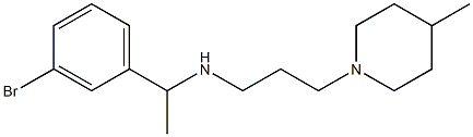 [1-(3-bromophenyl)ethyl][3-(4-methylpiperidin-1-yl)propyl]amine Struktur