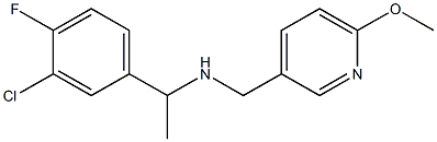 [1-(3-chloro-4-fluorophenyl)ethyl][(6-methoxypyridin-3-yl)methyl]amine Struktur