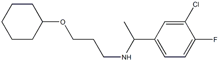 [1-(3-chloro-4-fluorophenyl)ethyl][3-(cyclohexyloxy)propyl]amine Struktur