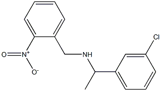 [1-(3-chlorophenyl)ethyl][(2-nitrophenyl)methyl]amine Struktur