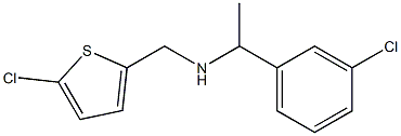 [1-(3-chlorophenyl)ethyl][(5-chlorothiophen-2-yl)methyl]amine Struktur