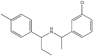 [1-(3-chlorophenyl)ethyl][1-(4-methylphenyl)propyl]amine Struktur