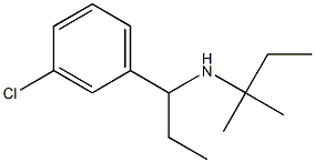 [1-(3-chlorophenyl)propyl](2-methylbutan-2-yl)amine Struktur