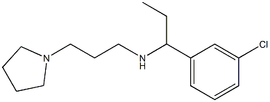 [1-(3-chlorophenyl)propyl][3-(pyrrolidin-1-yl)propyl]amine Struktur