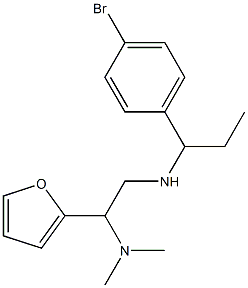 [1-(4-bromophenyl)propyl][2-(dimethylamino)-2-(furan-2-yl)ethyl]amine Struktur