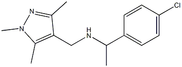 [1-(4-chlorophenyl)ethyl][(1,3,5-trimethyl-1H-pyrazol-4-yl)methyl]amine Struktur