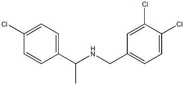 [1-(4-chlorophenyl)ethyl][(3,4-dichlorophenyl)methyl]amine Struktur