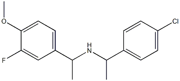 [1-(4-chlorophenyl)ethyl][1-(3-fluoro-4-methoxyphenyl)ethyl]amine Struktur