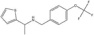 [1-(thiophen-2-yl)ethyl]({[4-(trifluoromethoxy)phenyl]methyl})amine Struktur