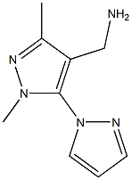 [1,3-dimethyl-5-(1H-pyrazol-1-yl)-1H-pyrazol-4-yl]methanamine Struktur