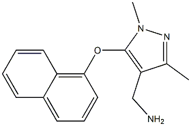 [1,3-dimethyl-5-(naphthalen-1-yloxy)-1H-pyrazol-4-yl]methanamine Struktur