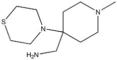 [1-methyl-4-(thiomorpholin-4-yl)piperidin-4-yl]methanamine Struktur