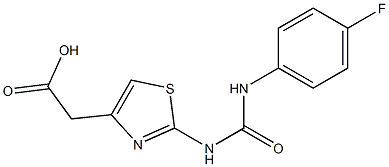 [2-({[(4-fluorophenyl)amino]carbonyl}amino)-1,3-thiazol-4-yl]acetic acid Struktur