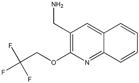 [2-(2,2,2-trifluoroethoxy)quinolin-3-yl]methanamine Struktur