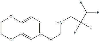 [2-(2,3-dihydro-1,4-benzodioxin-6-yl)ethyl](2,2,3,3-tetrafluoropropyl)amine Struktur