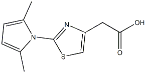 [2-(2,5-dimethyl-1H-pyrrol-1-yl)-1,3-thiazol-4-yl]acetic acid Struktur