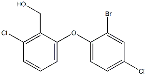 [2-(2-bromo-4-chlorophenoxy)-6-chlorophenyl]methanol Struktur