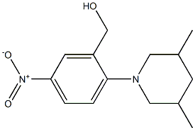 [2-(3,5-dimethylpiperidin-1-yl)-5-nitrophenyl]methanol Struktur