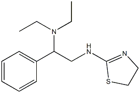 [2-(4,5-dihydro-1,3-thiazol-2-ylamino)-1-phenylethyl]diethylamine Struktur